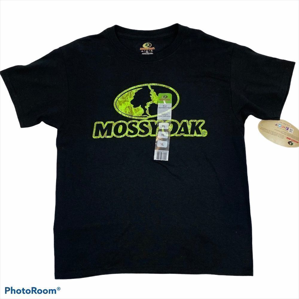 BNWT Boys Mossy Oak T-Shirt Black and Green